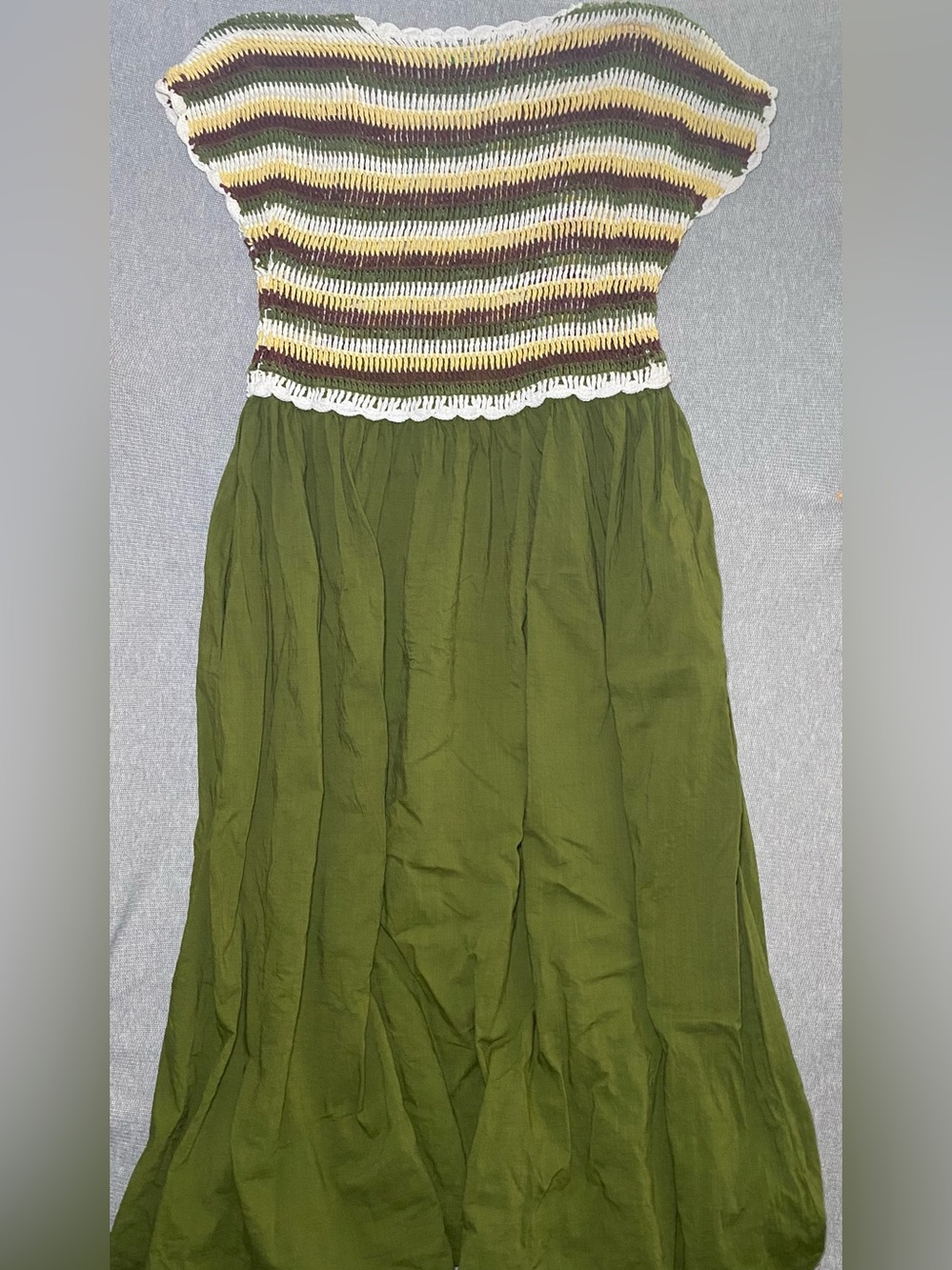 United Colors Of Benetton Crochet Knit Bodice Dress M Indie Boho - Picture 5 of 10